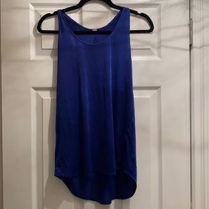 LULULEMON dark blue tank with cross back detail US 8